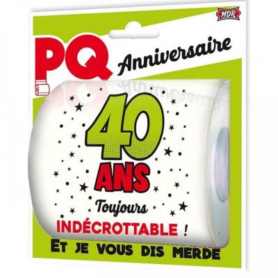 Pq04 cadeau humoristique anniversaire rouleau papier toilette 40ans
