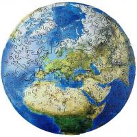 Puzzle 3d art creatif planete terre en bois