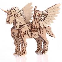 Puzzle 3d en bois licorne en petit modele et mobile