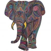 Puzzle animal elephant en bois et art creatif