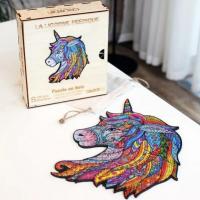 Puzzle en bois licorne feerique art creatif