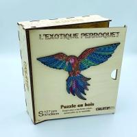 Puzzle en bois perroquet exotique