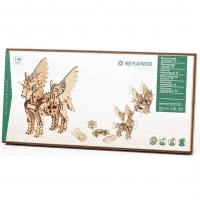 Puzzle mobile licorne en bois