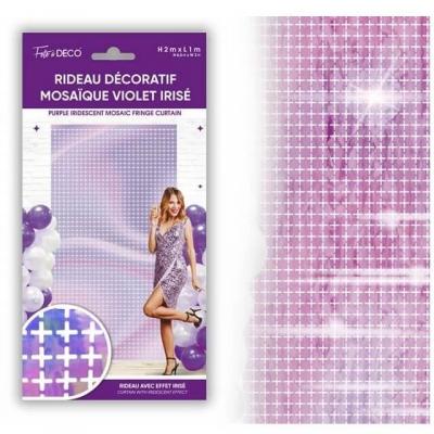 Rfd24vl rideau decoratif mosaique violet astral
