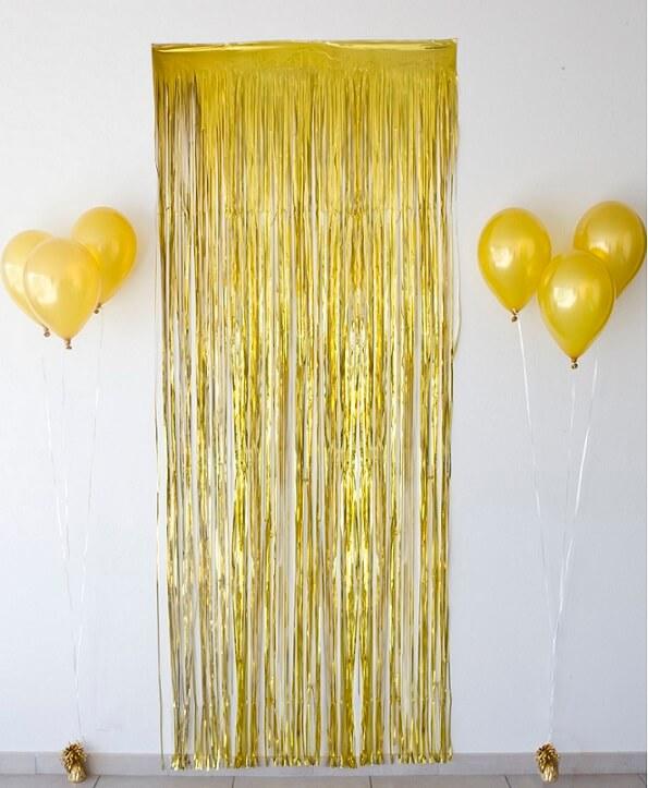 Rideau de porte metalllique avec franges