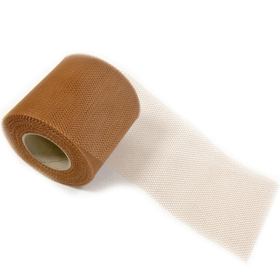 Rl290 bobine ruban tulle caramel