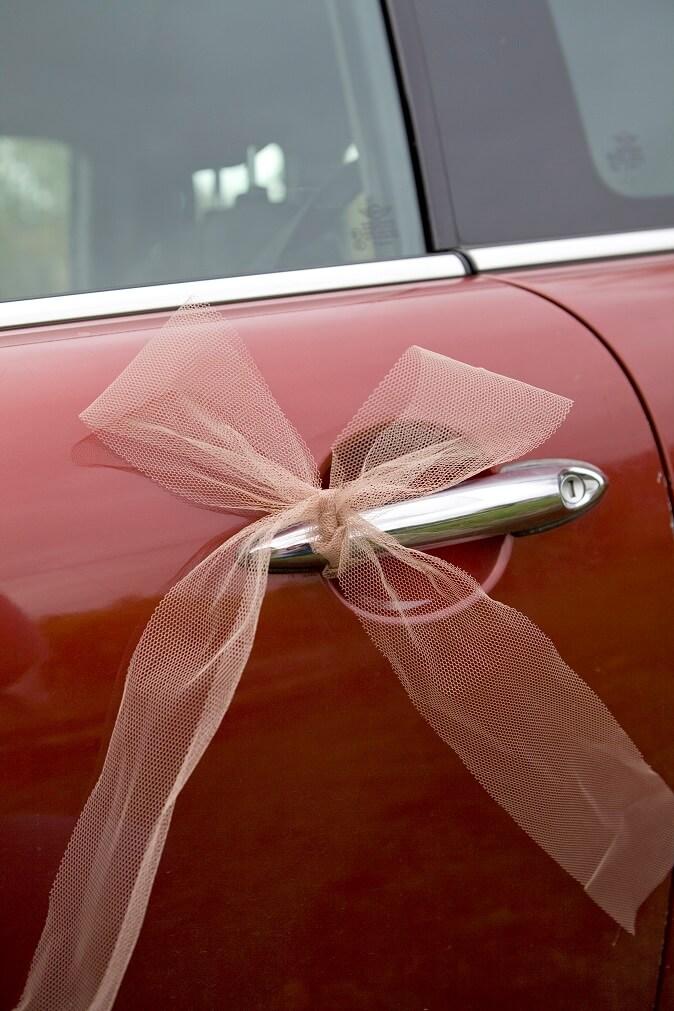 Rl290 ruban tulle naturel voiture decoration table