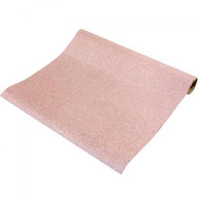 Rouleau emballage papier cadeaux de Noël rose gold pailleté 28cm x 5m (x1) REF/CH500