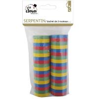 Rouleau serpentin de fete multicolore