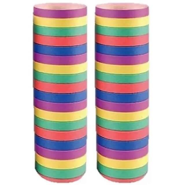 2 Rouleaux de 18 serpentins multicolores REF/18413