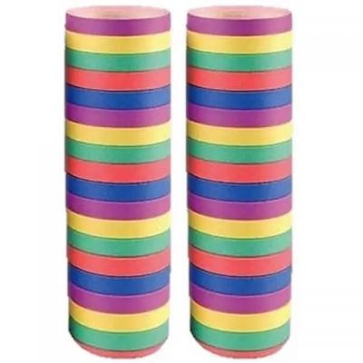 2 Rouleaux de 18 serpentins multicolores de 4m REF/18413