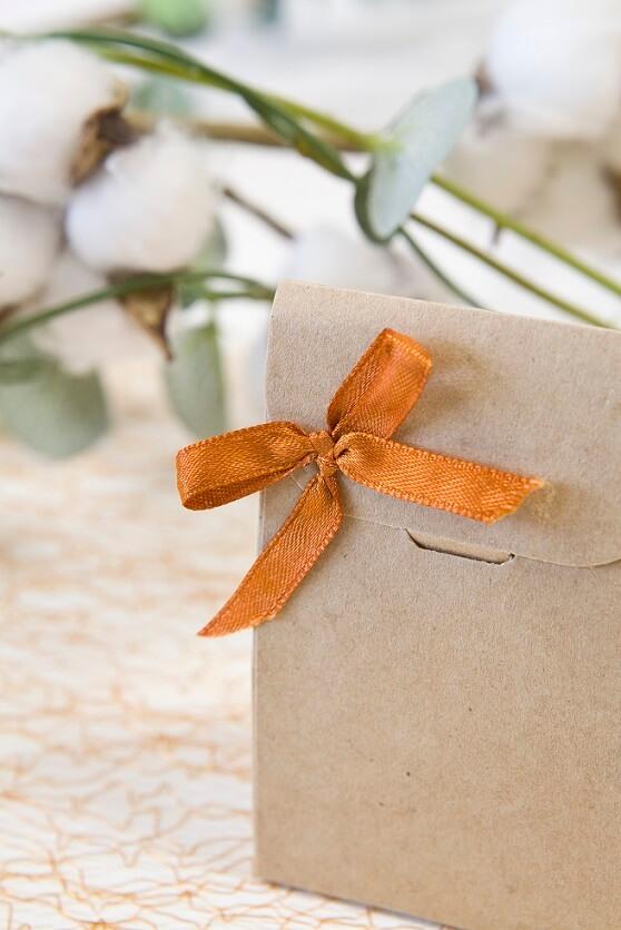 Ru325 decoration bobine ruban satin terracotta