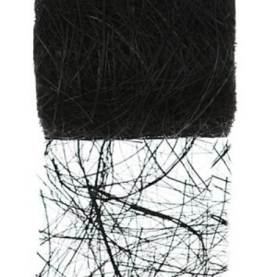 Ruban abaca noir 7cm x 5m (x1) REF/2847