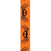 Ruban Halloween araignée orange et noir (x1) REF/4292