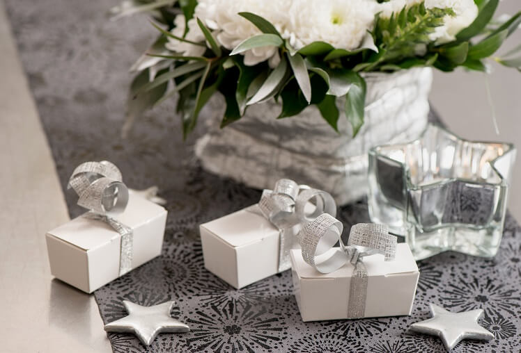 Ruban bolduc argent metallique diamant