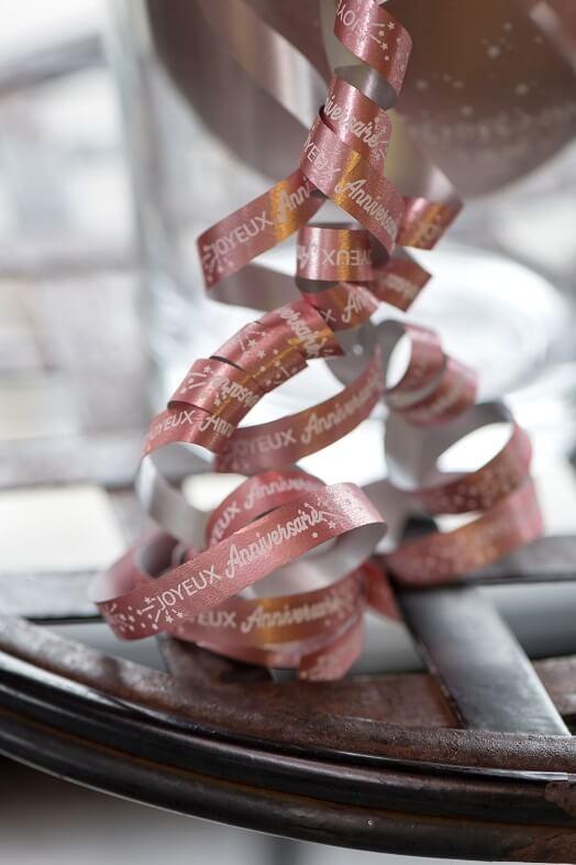 Ruban bolduc joyeux anniversaire rose gold