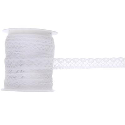 Ruban dentelle blanc 10mm x 5m (x1) REF/5142