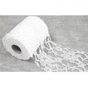 Ruban dentelle blanc 10cm x 10m (x1) REF/RL305