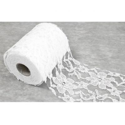 Ruban dentelle blanc 10cm x 10m (x1) REF/RL305