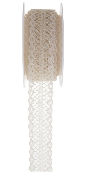 Ruban dentelle ivoire 1