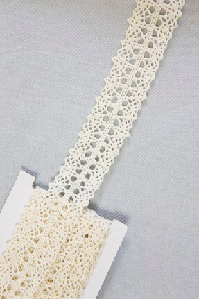 Ruban dentelle ivoire