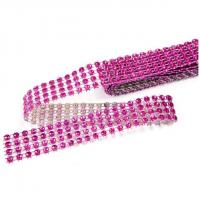 Ruban diamant strass fuchsia