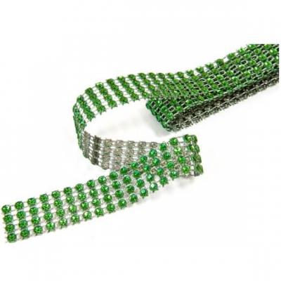 Ruban strass diamant vert foncé 2cm x 1.80m (x1) REF/DEC751