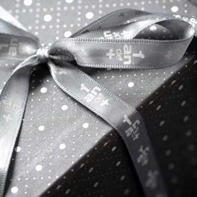 Ruban joyeux anniversaire gris 3