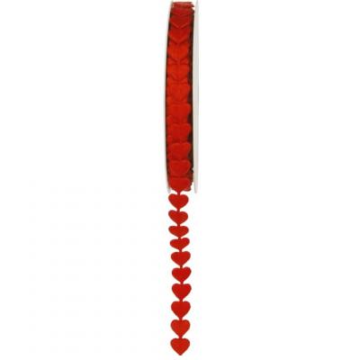 Ruban mariage coeur rouge 10mm x 5m (x1) REF/2981