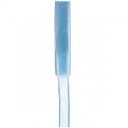 Ruban organdi bleu ciel bord satin 12mm x 20m (x1) REF/2723