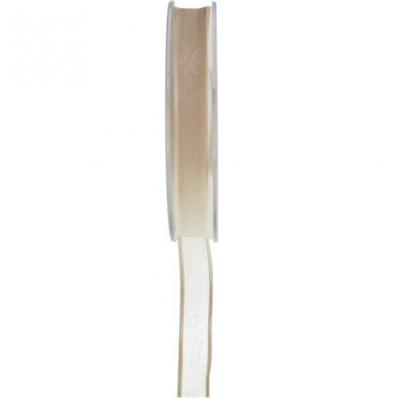 Ruban organdi bord satin ivoire 6mm x 20m (x1) REF/2723