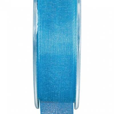 Ruban organdi 15mm bleu turquoise (x1) REF/2558