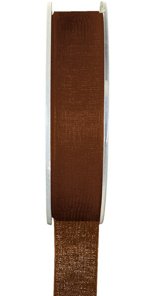 Ruban organdi chocolat 7mm