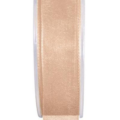 Ruban organdi corail 15mm