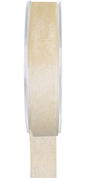 Ruban organdi ivoire 7mm