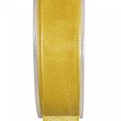 Ruban organdi jaune 40mm