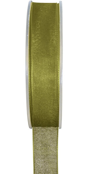 Ruban organdi vert olive 3mm