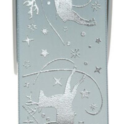 Ruban rennes de noel bleu ciel