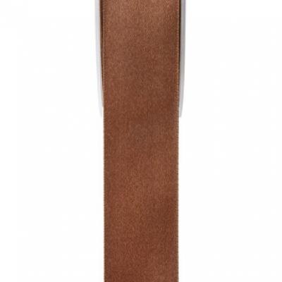 Ruban satin chocolat 15mm
