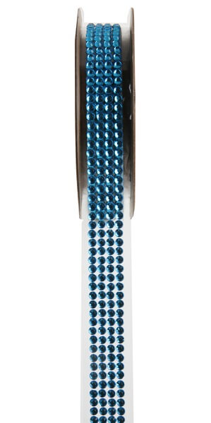 Ruban strass autocollant bleu turquoise