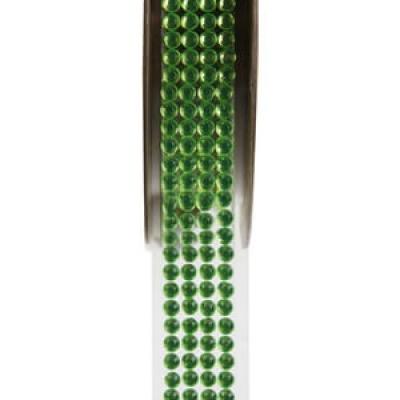 Ruban strass autocollant vert (x1) REF/5267