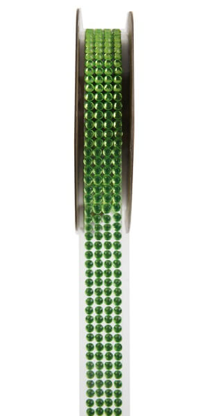 Ruban strass autocollant vert