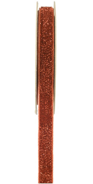 Ruban velour paillete autocollant cuivre