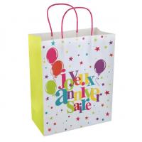 Sac cadeau anniversaire multicolore