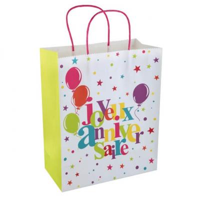 Sac cadeau anniversaire multicolore (x1) REF/6205