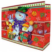 Sac cadeau de Noël avec motif en relief de 23cm H. (x1) REF/S6222