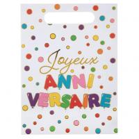 Sac cadeau anniversaire multicolore (x1) REF/6205