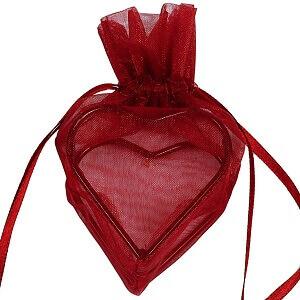 Sachet coeur bordeaux
