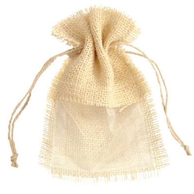 Sachet jute avec fenêtre (x6) REF/3363