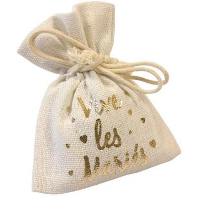 Sachet mariage vive les mariés or (x4) REF/SC452